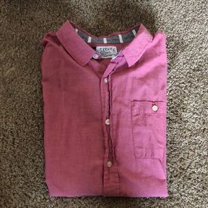 EZEKIEL Men’s Pink Short Sleeve Button Dowm